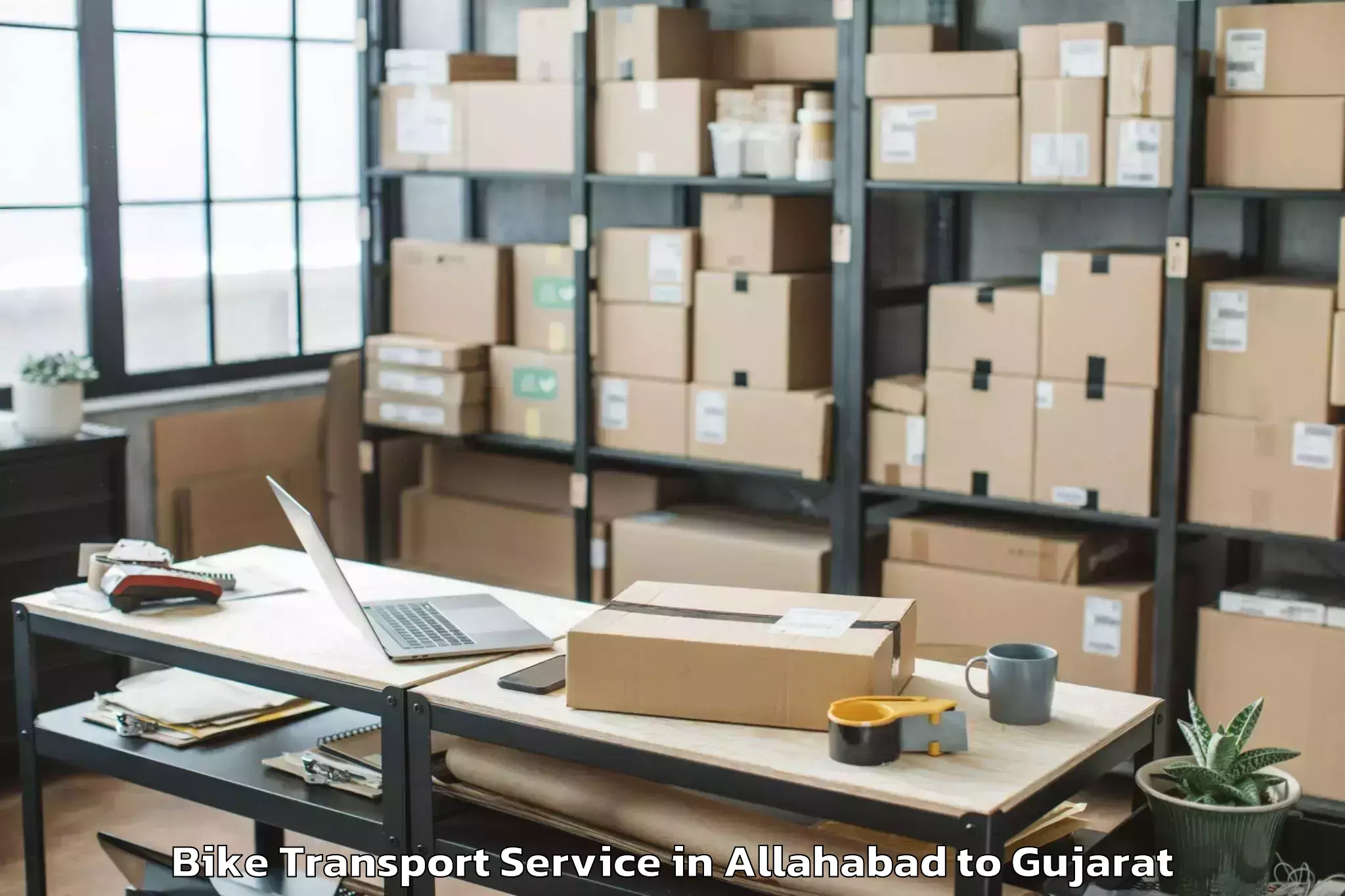 Hassle-Free Allahabad to Plastindia International Unive Bike Transport